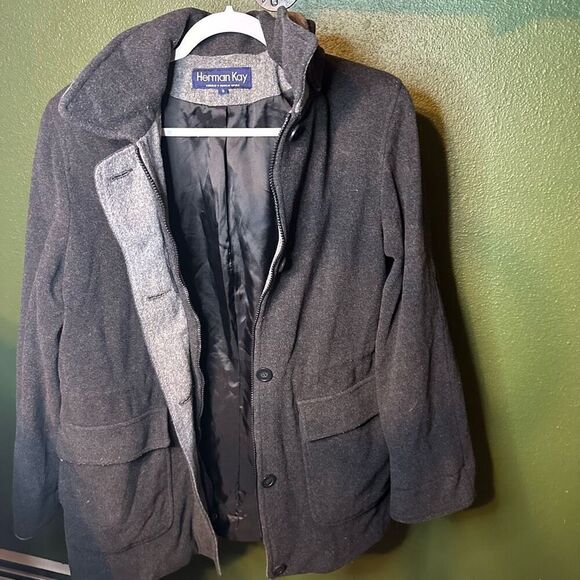 Herman Kay gray wool women’s small coat - Picture 8 of 8